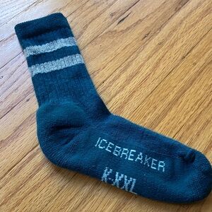 Icebreaker Kid’s Teal and Gray Hiking Socks